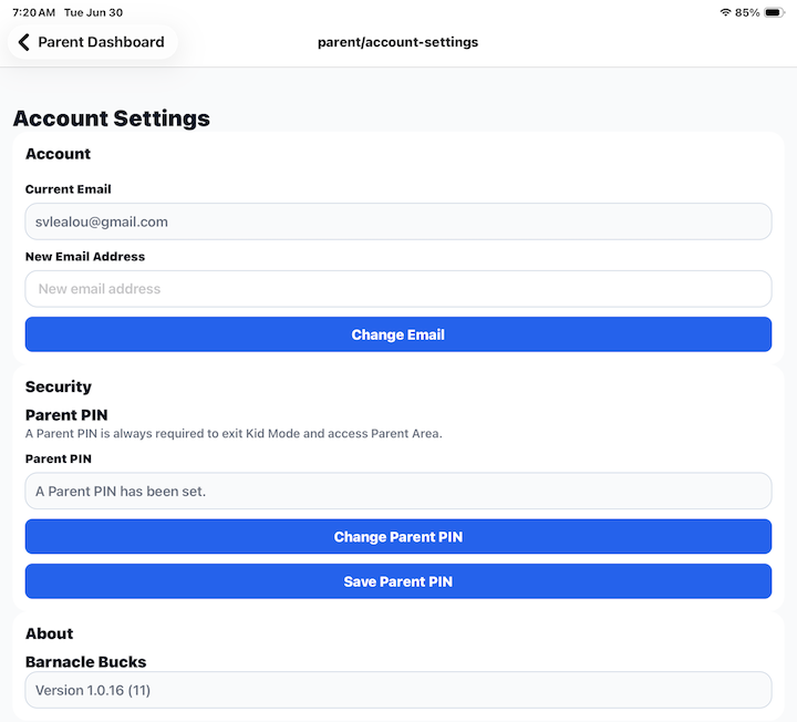 Account Settings