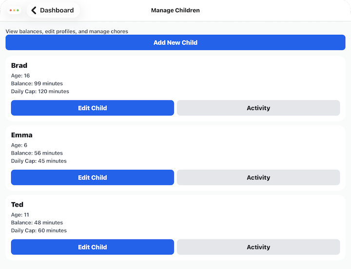 Manage Children